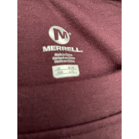 Merrell‎ Women’s Long Sleeve Pull Over Casual Dress Burgundy M Minimal - Picture 4 of 5